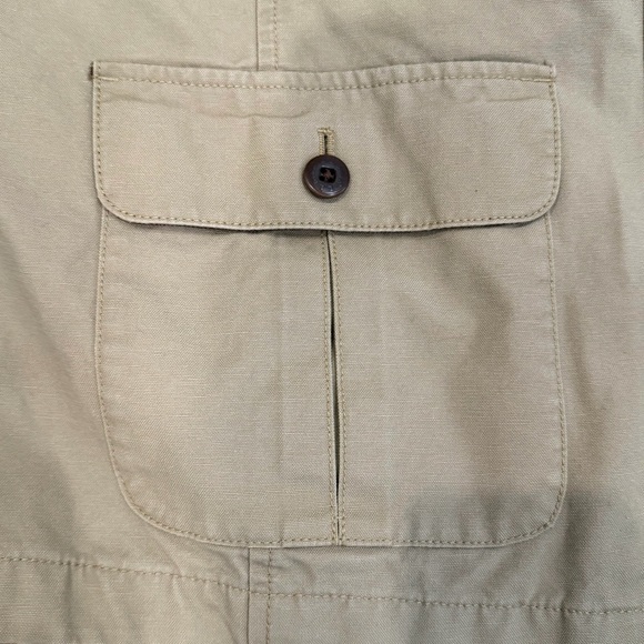 L.L. Bean Adirondack Barn Coat Flannel Lined Women’s Sz L Khaki Brown Rn71341 - Picture 8 of 11